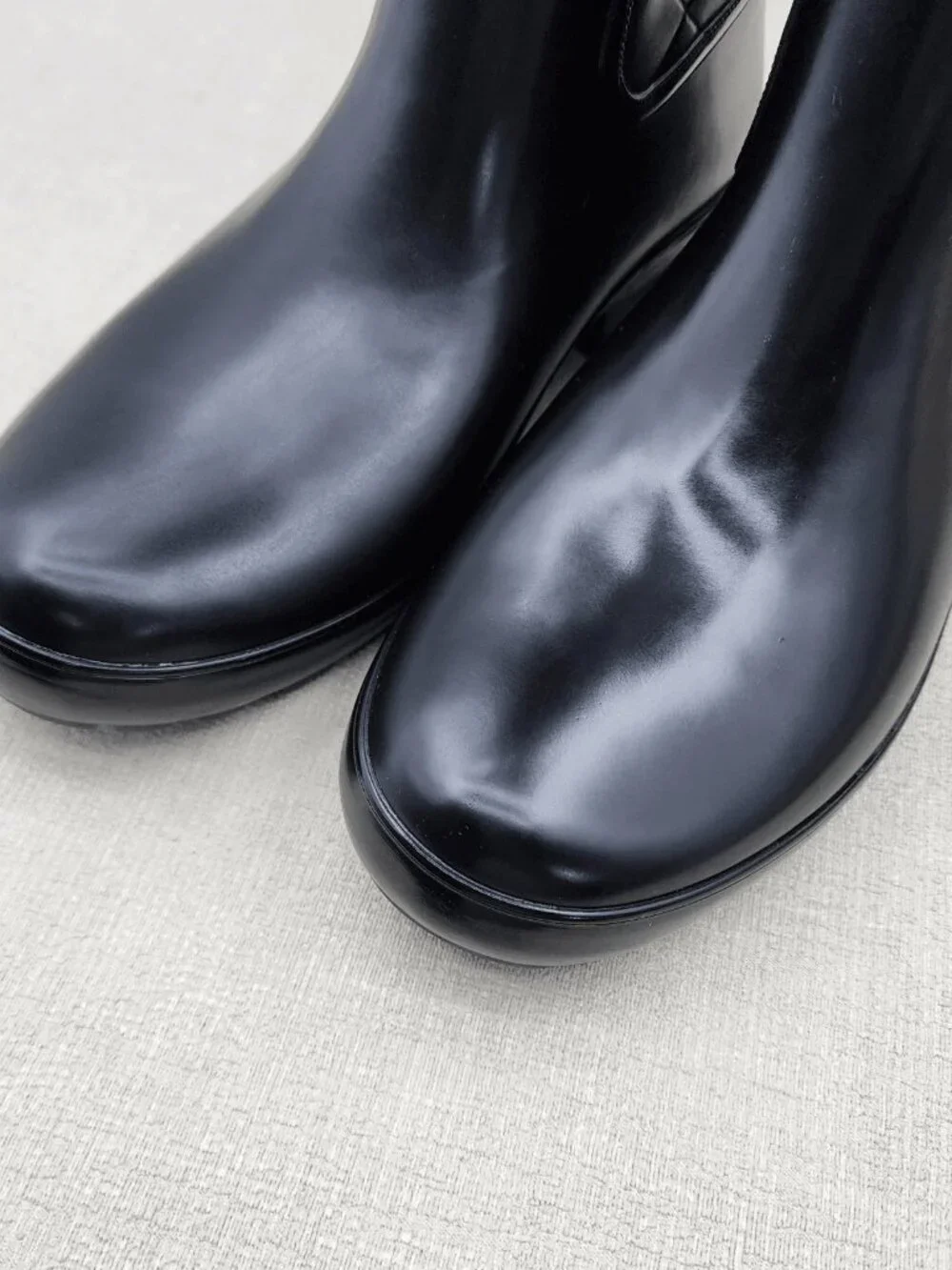 Sperry Women’s Drizzle Flat Heel Knee High Rain Boots Black Waterproof Rubber 7